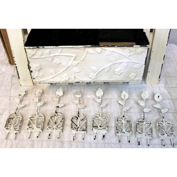 Southern Living SLAH Picket Fence Planter Metal Wood Wall Hang #40057 Farm Rusti - Picture 4 of 11